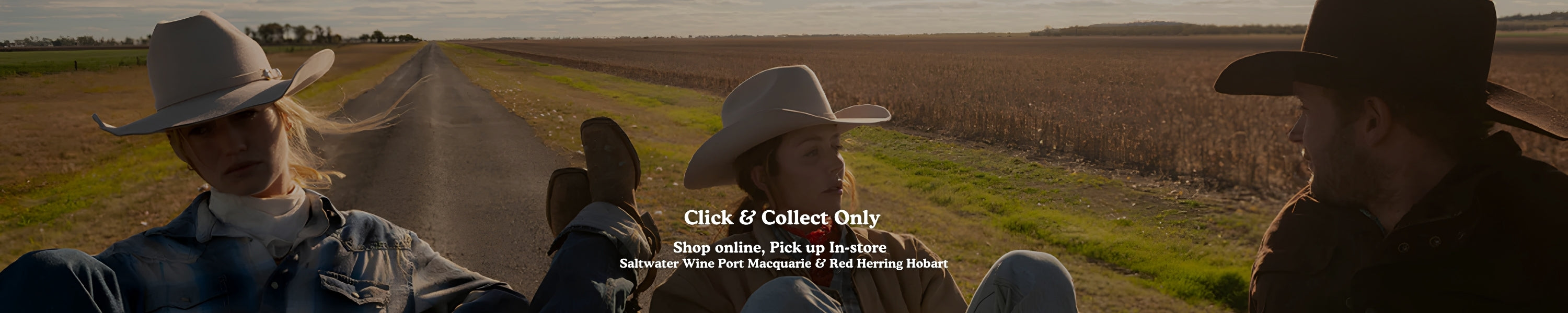 akubra is click and collect only. shop online and pick up in store at Port Macquarie or Hobart.