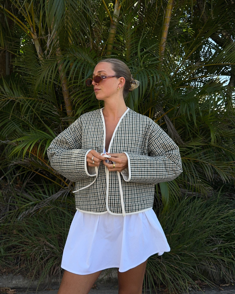 Antibes Plaid Quilted Jacket