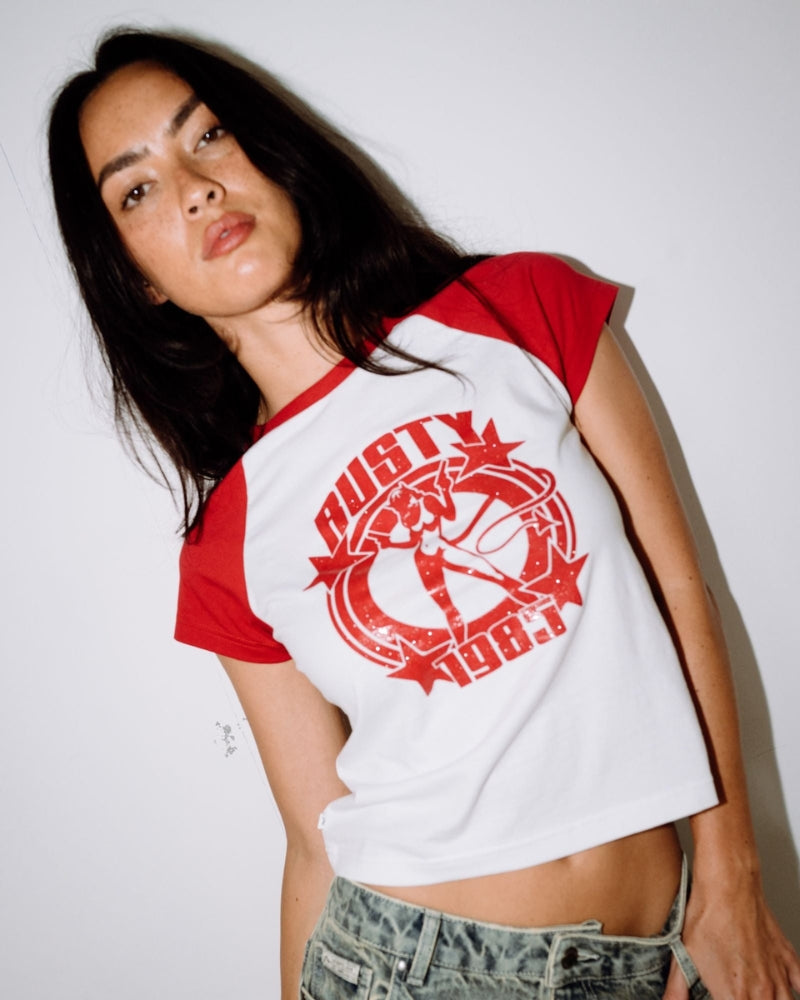 Daring Devil Cap Sleeve Baby Tee