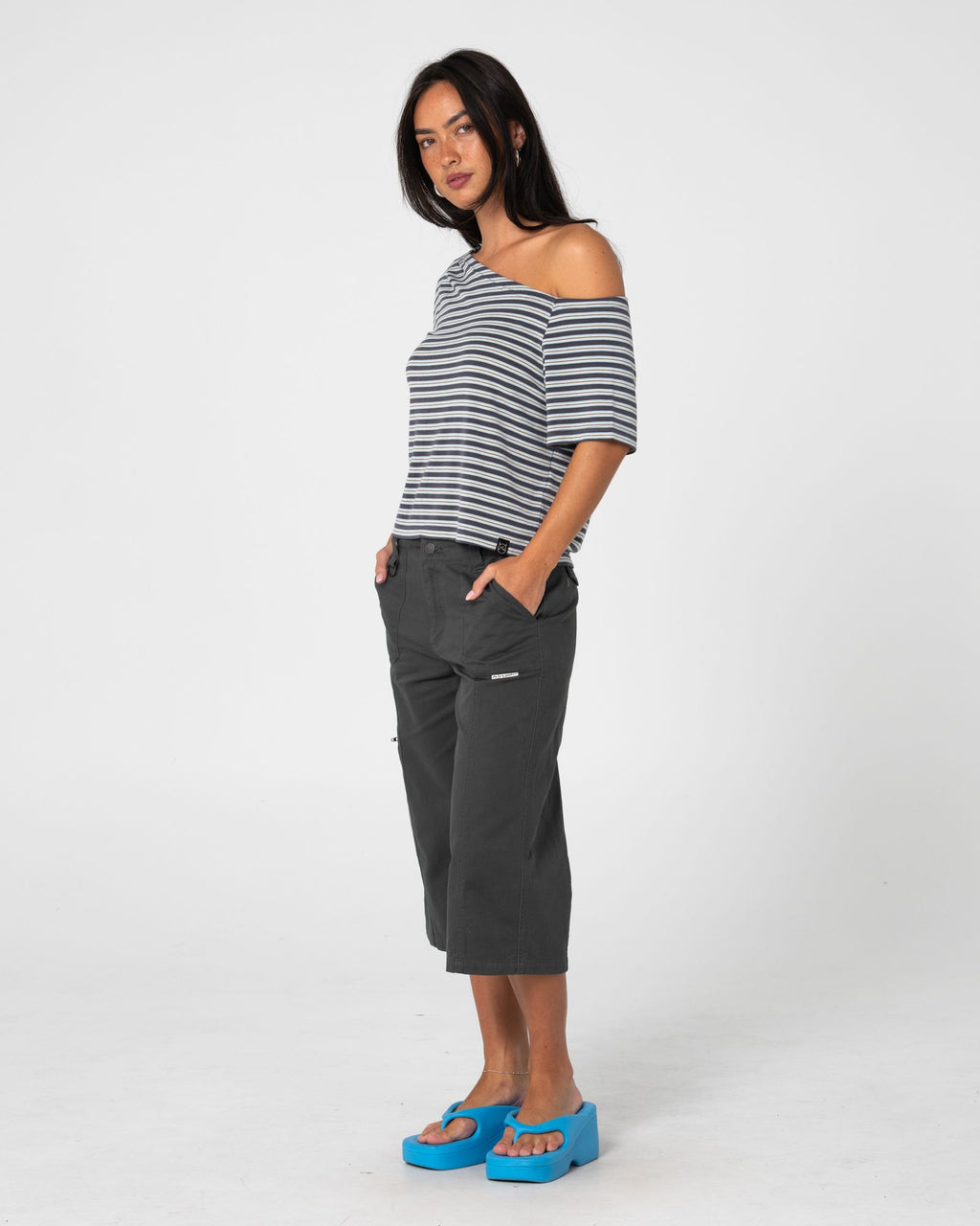 Sally Slouch Stripe Off Shoulder Top