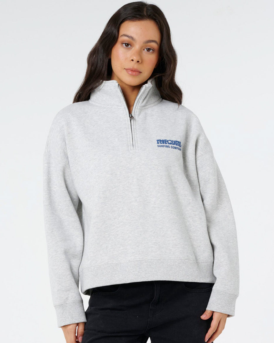 Surf Puff 1/4 Zip Crew