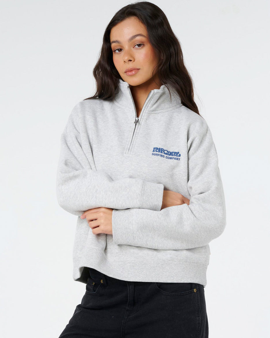 Surf Puff 1/4 Zip Crew
