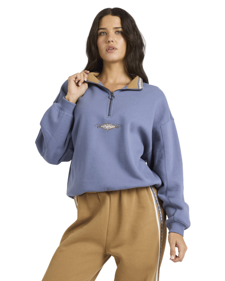 Wave Break Half Zip Crew