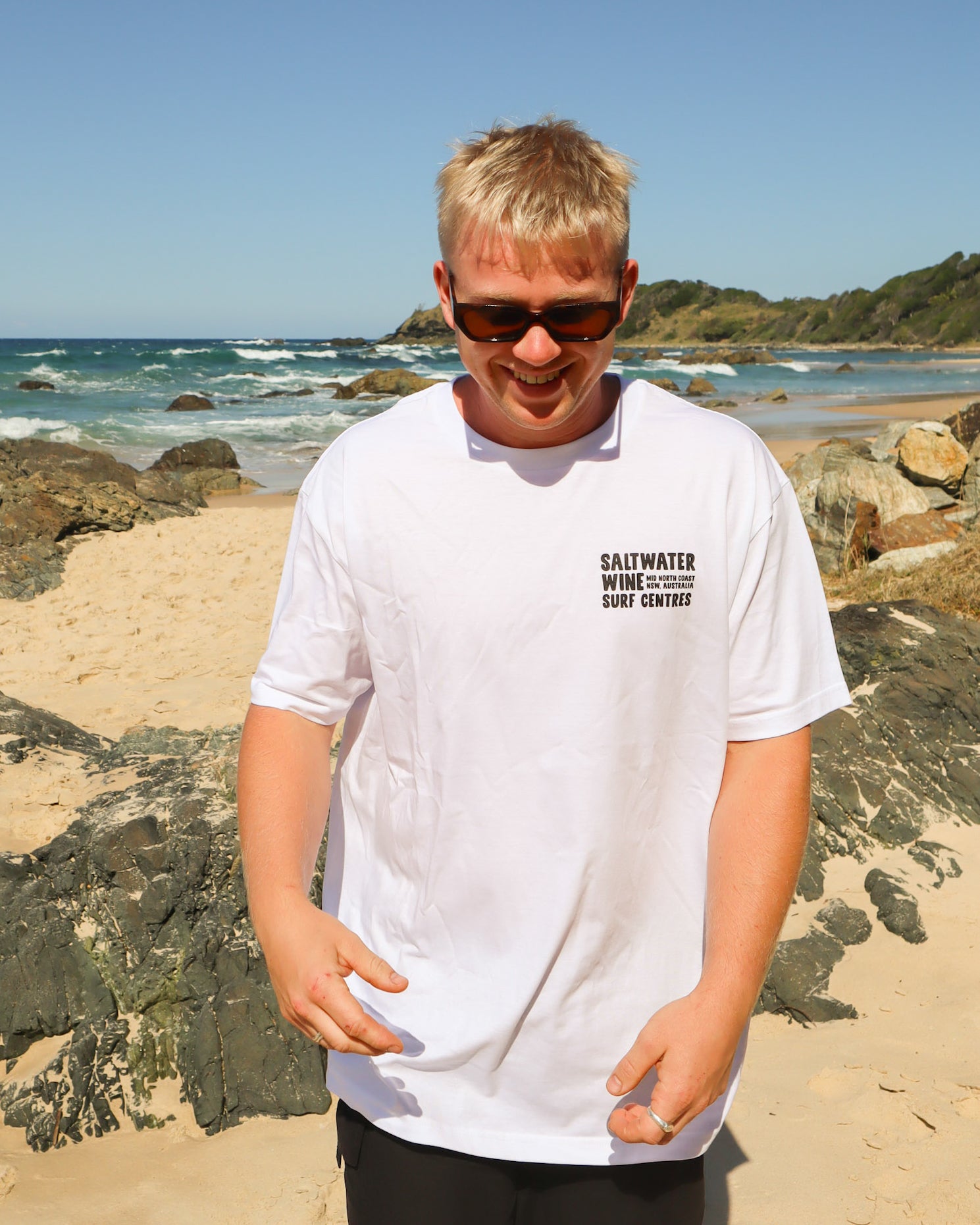 Saltwater Wine Australia Map Tee