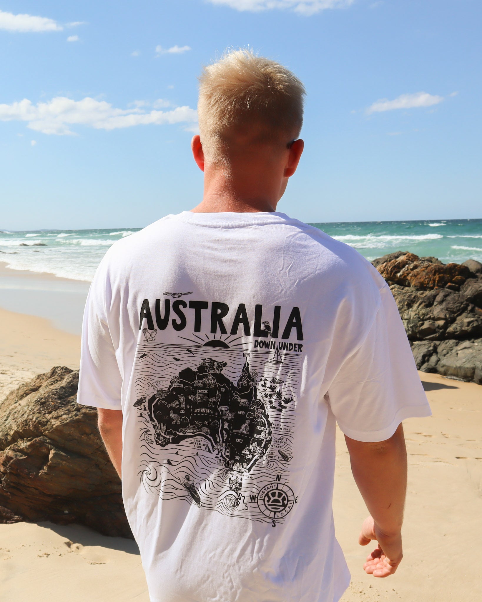 Saltwater Wine Australia Map Tee