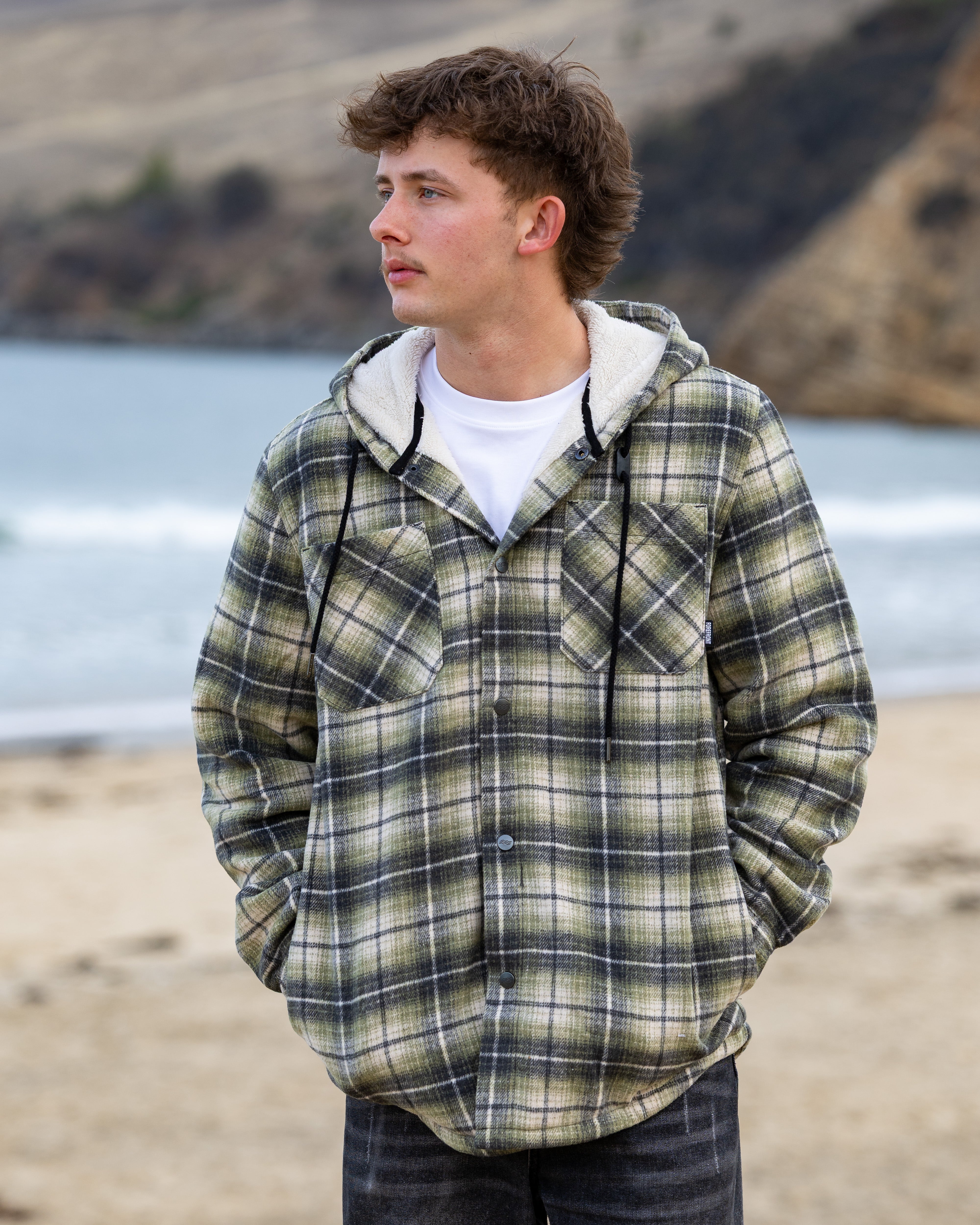 Fluid Hooded Sherpa Jacket