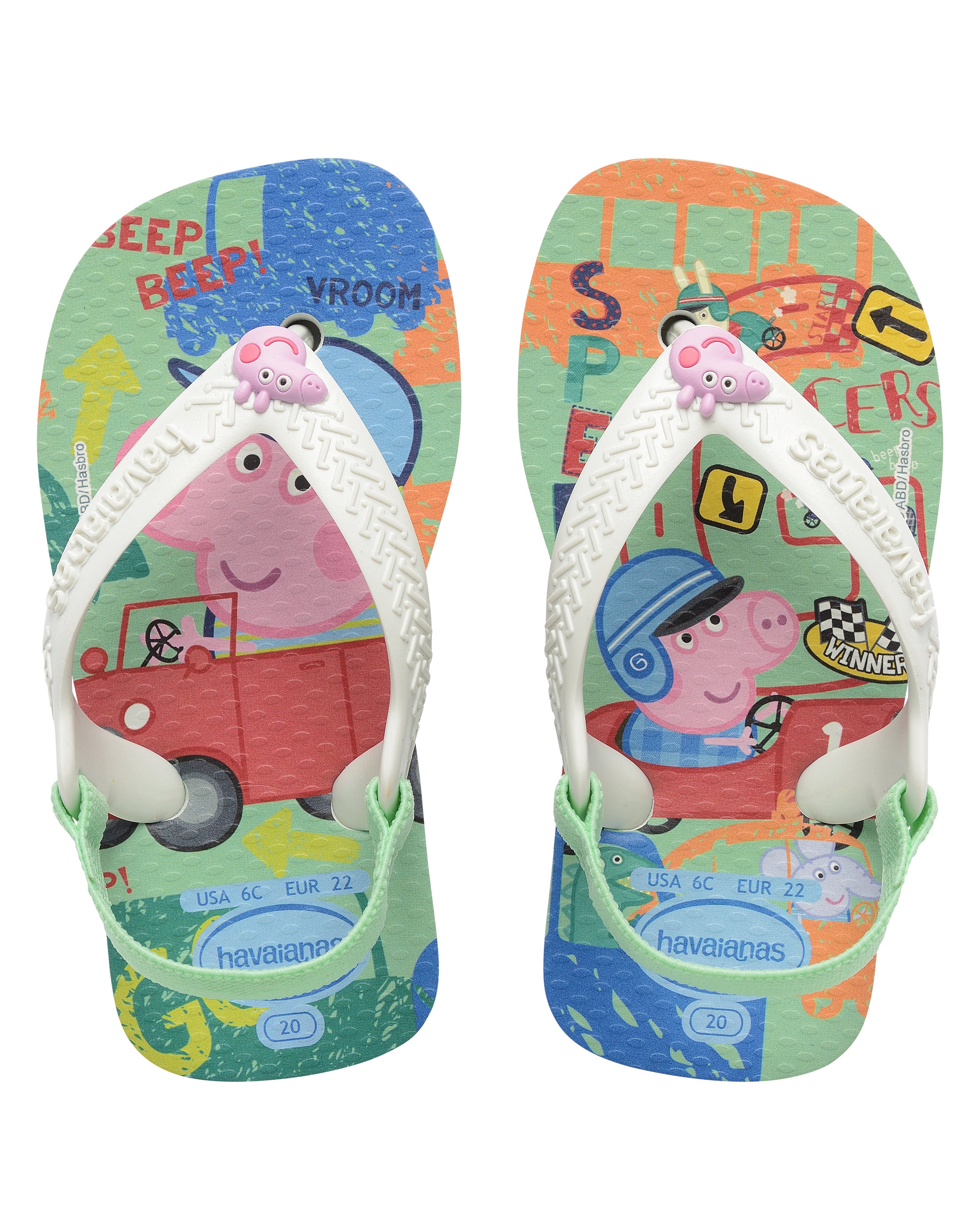 Baby Peppa Pig Car Race