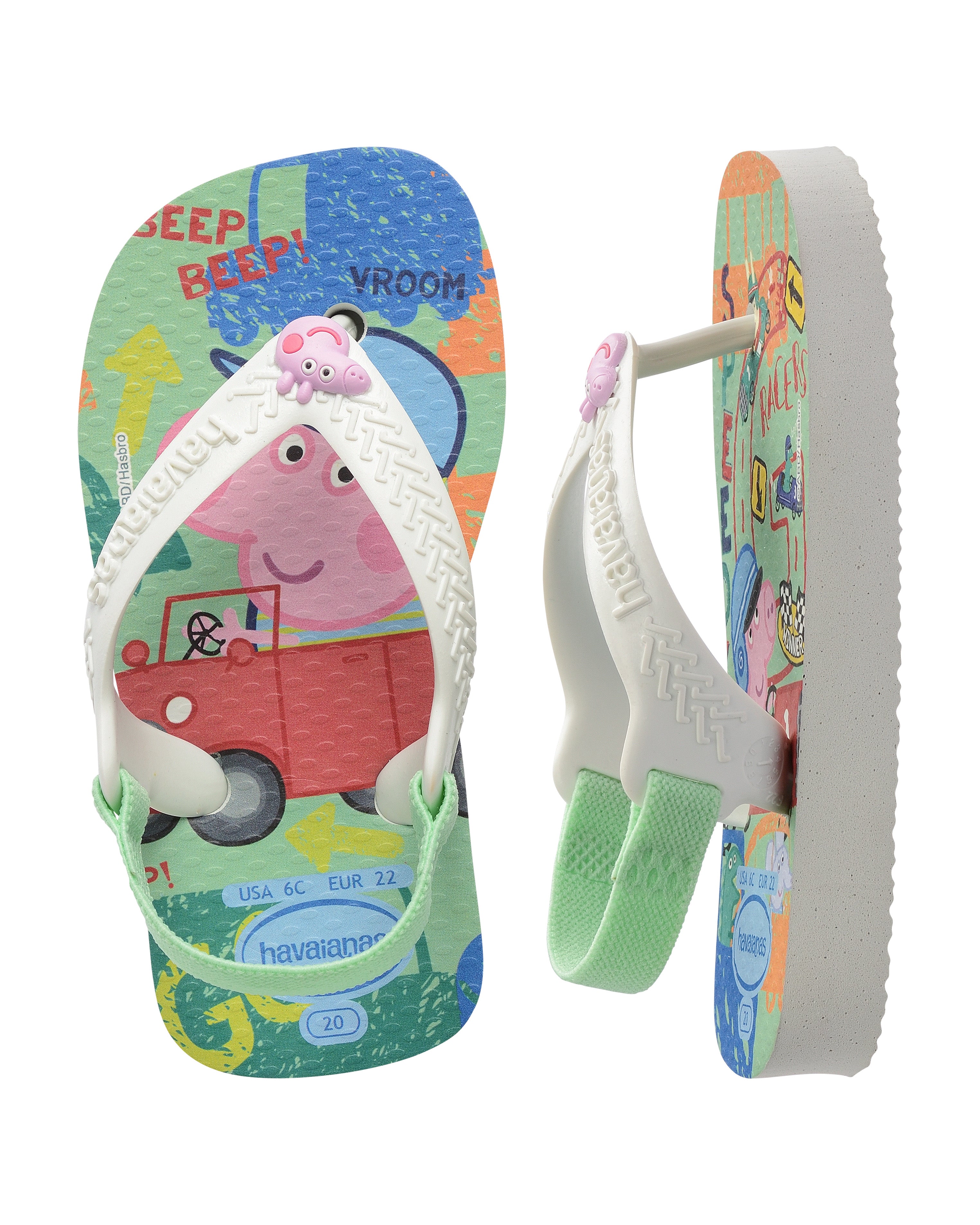 Baby Peppa Pig Car Race