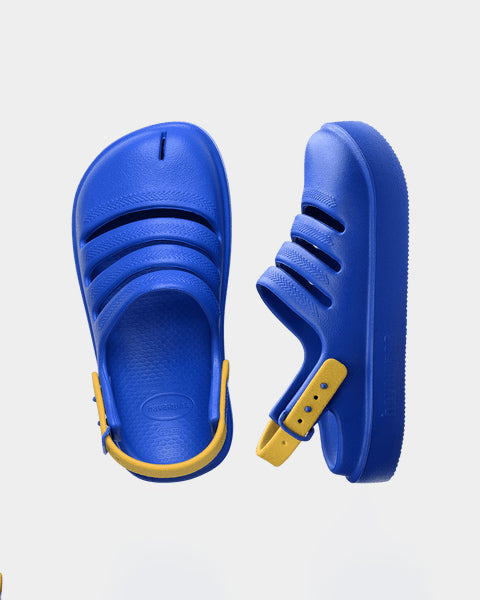 Kids Clog Star Blue/Yellow Gold