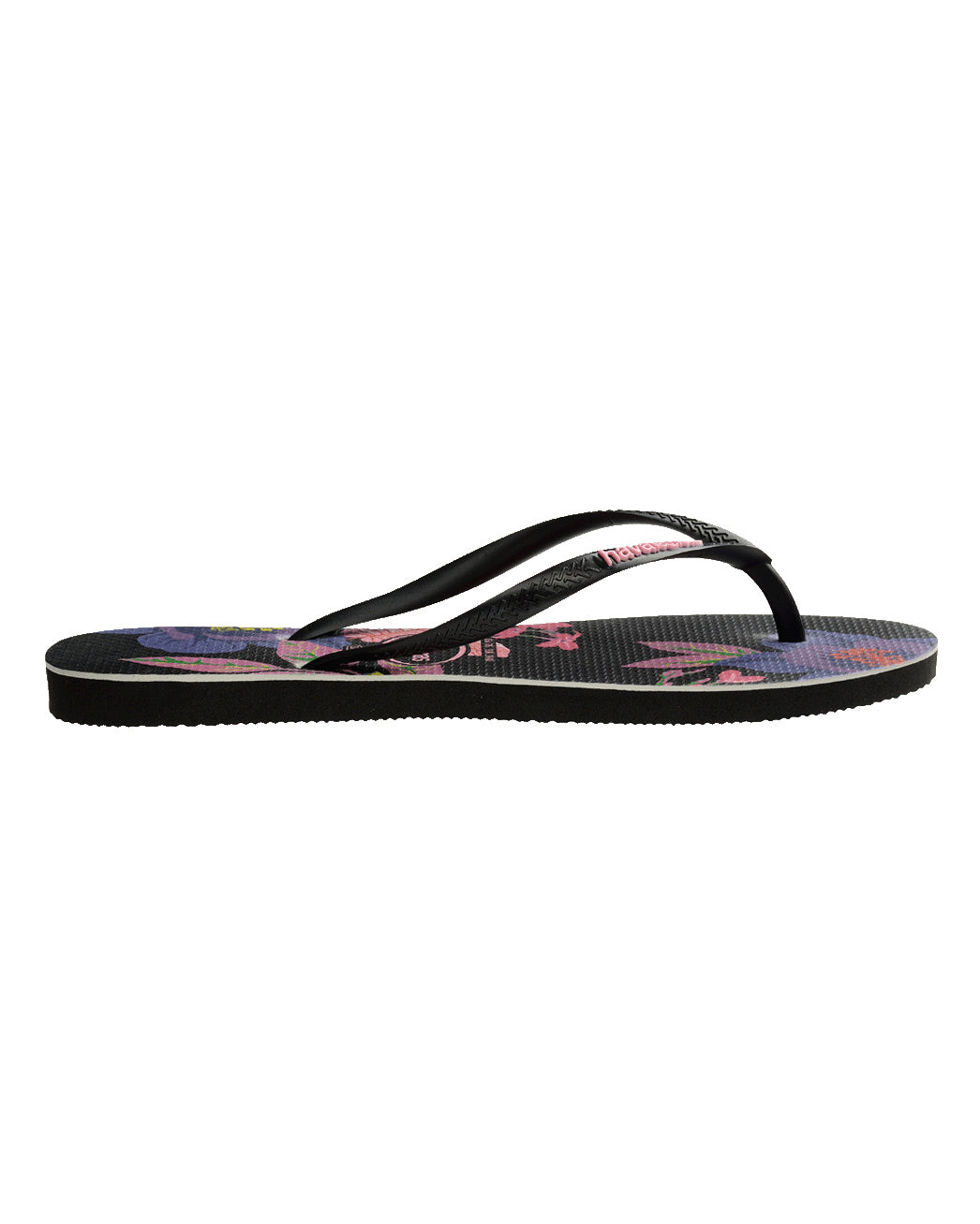 Slim Floral Neon Black