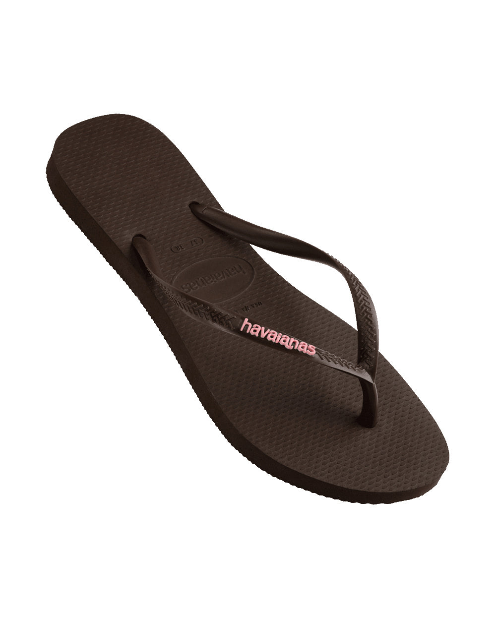 Slim Rubber Logo Brown/Pink