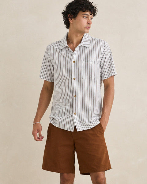 Seersucker Stripe Short Sleeve Shirt