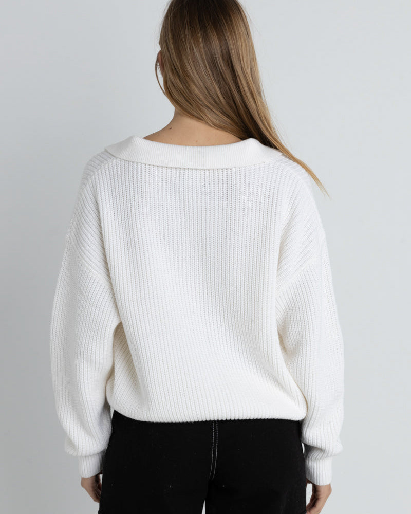 Muse V-Neck Collared Jumper