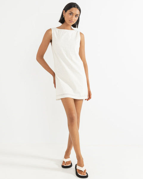 Porto Eyelet Mini Dress