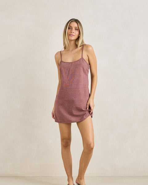 Lucy Check Slip Mini Dress
