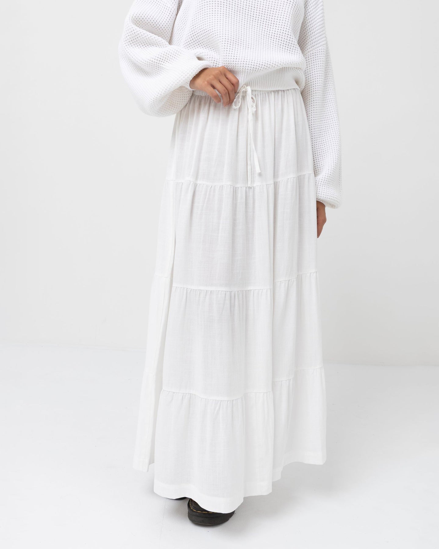 Classic Tiered Maxi Skirt