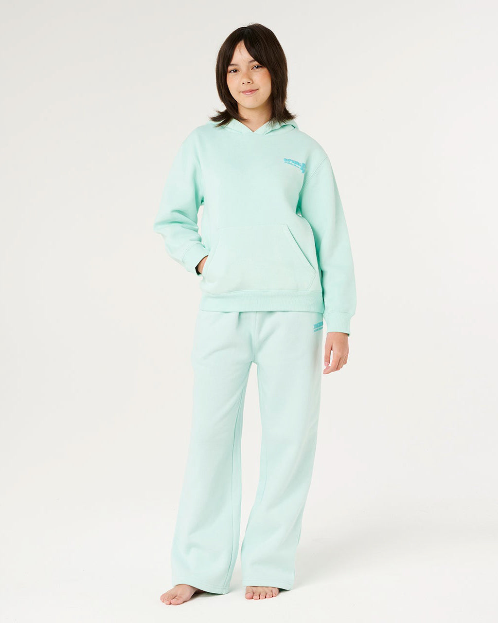 Girls Hibiscus Heat Logo Hood