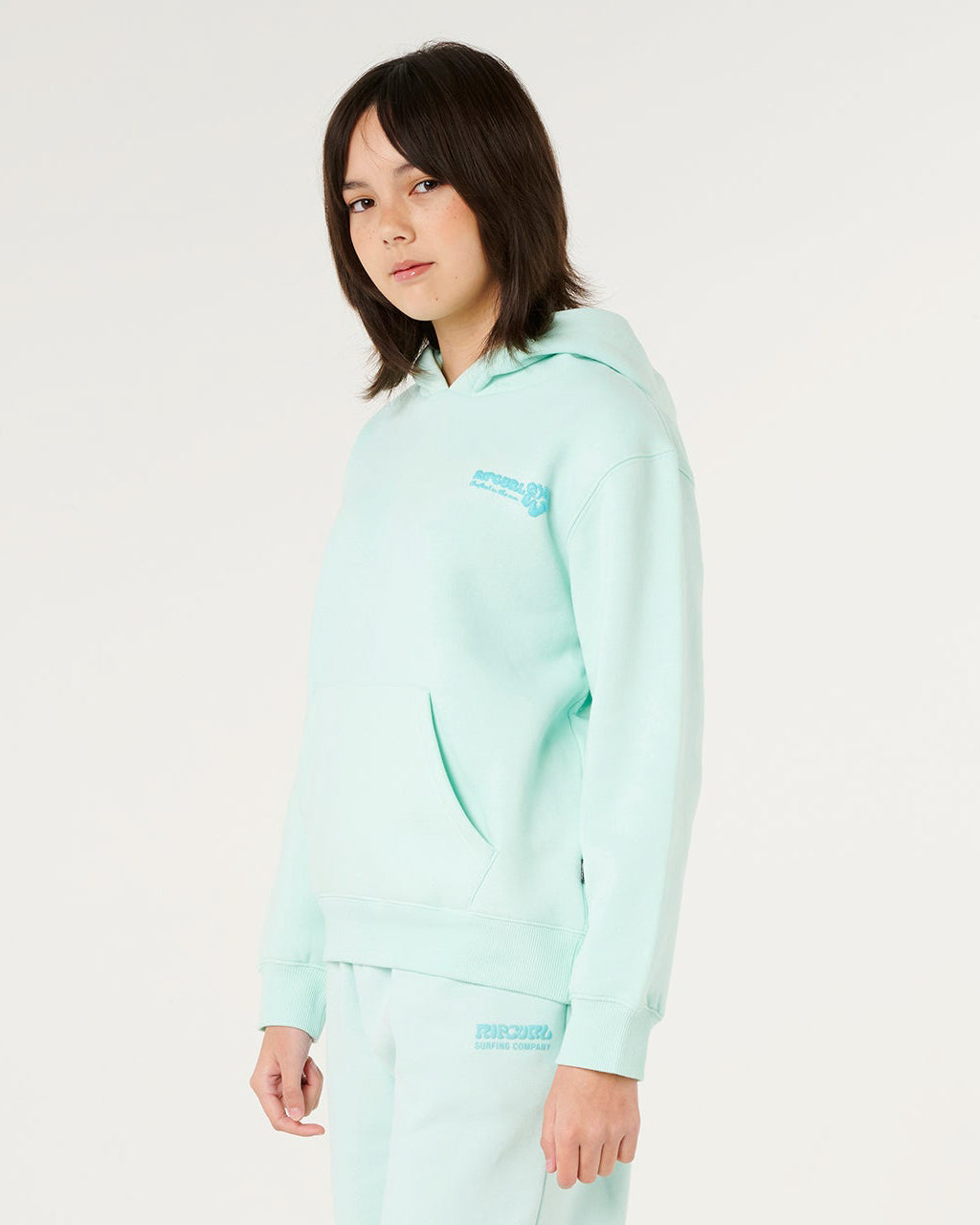 Girls Hibiscus Heat Logo Hood