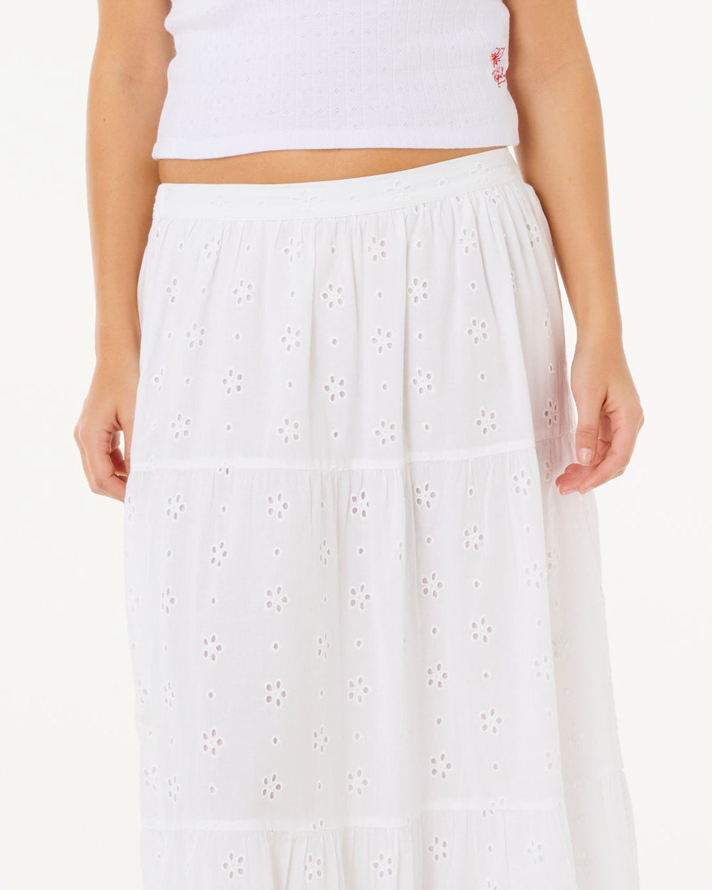 Oasis Broderie Maxi Skirt