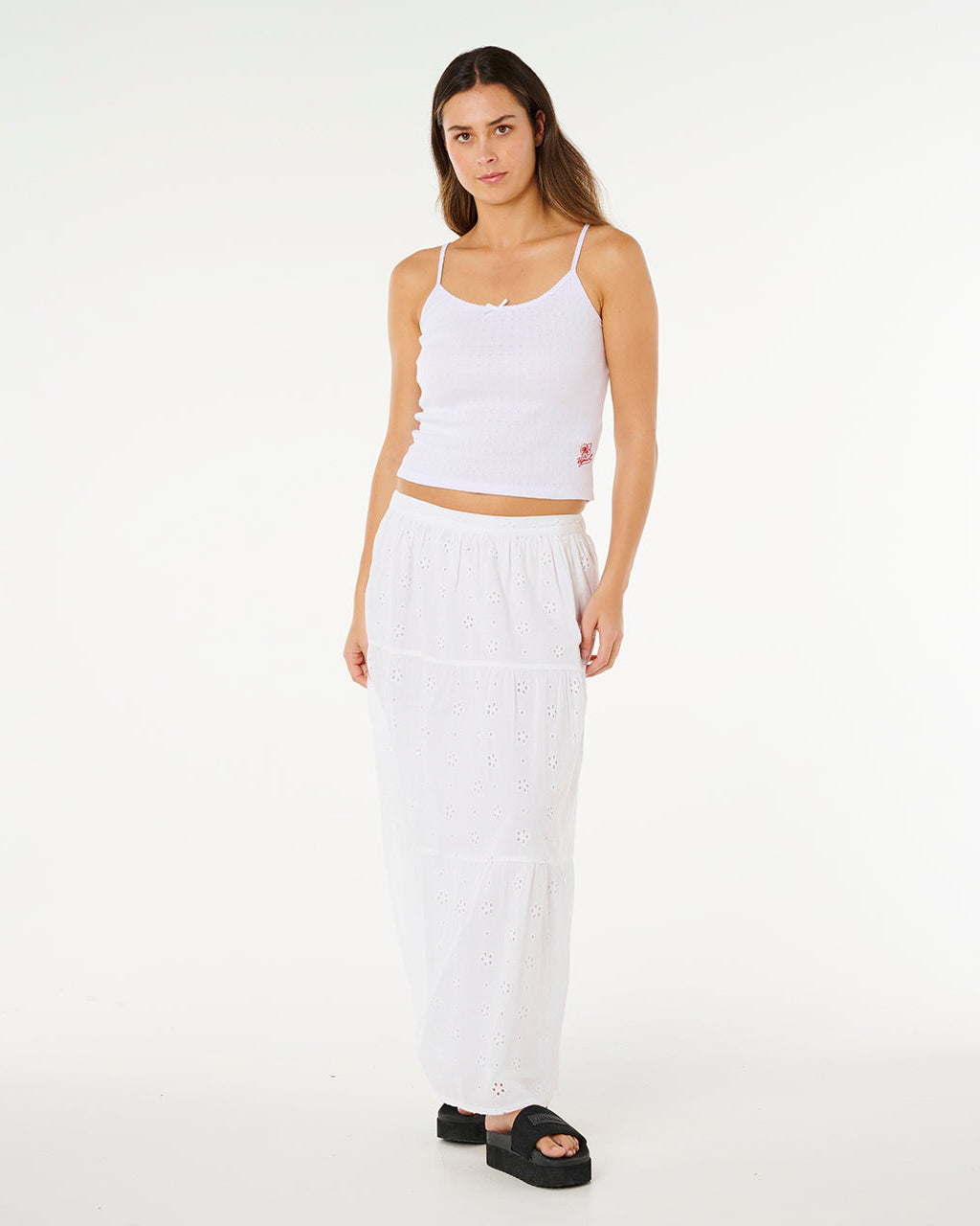 Oasis Broderie Maxi Skirt
