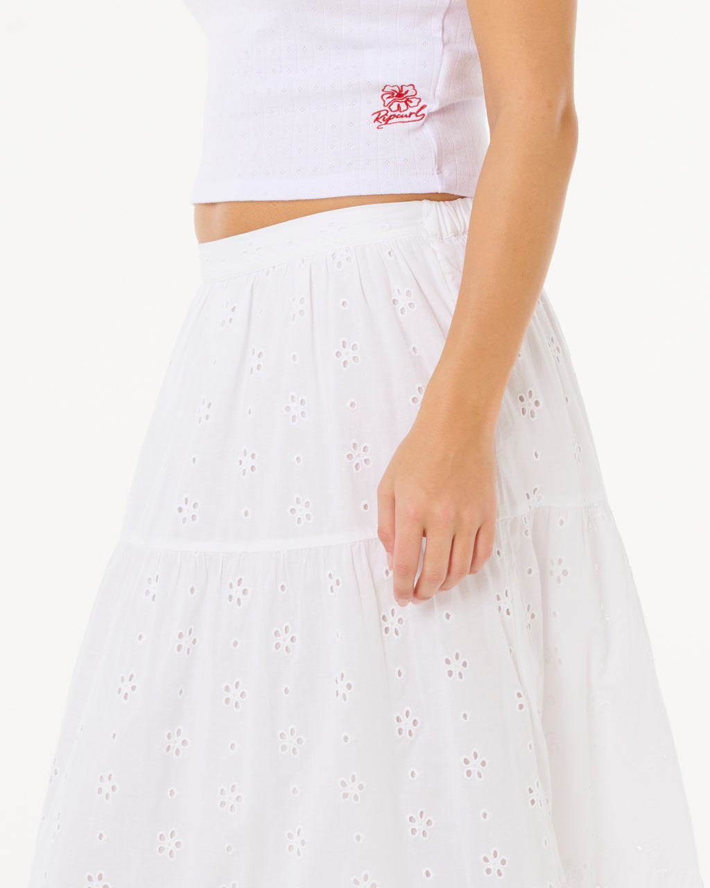 Oasis Broderie Maxi Skirt