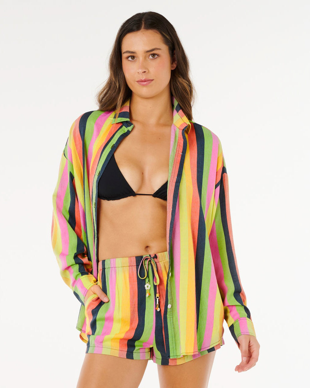Neon Stripe Relaxed Shirt