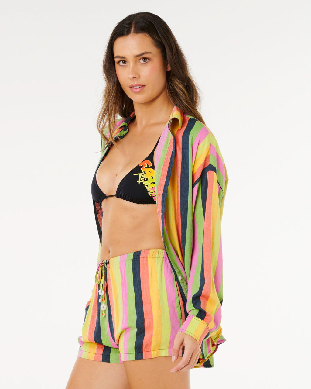 Neon Stripe Relaxed Shirt