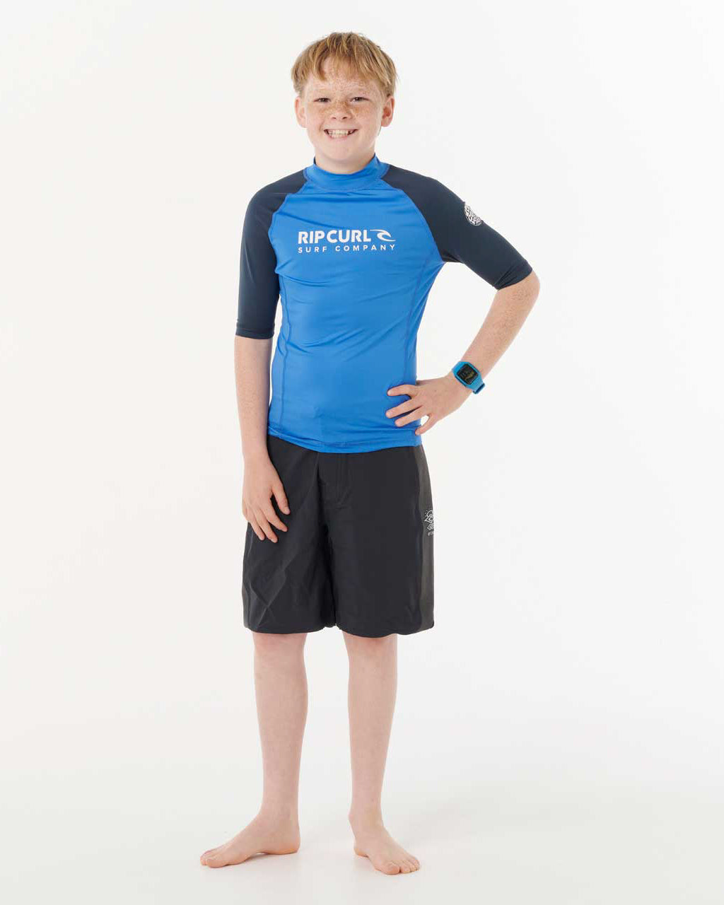 Boys Shock Upf Short Sleeve Rash Vest
