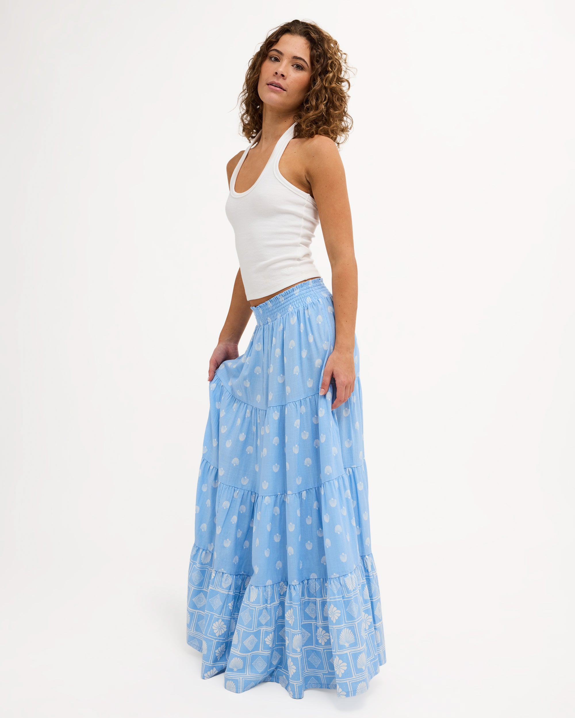 Cactus Flower Maxi Skirt