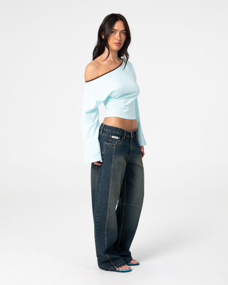 Yuno Reverse Long Sleeve Slouch Top