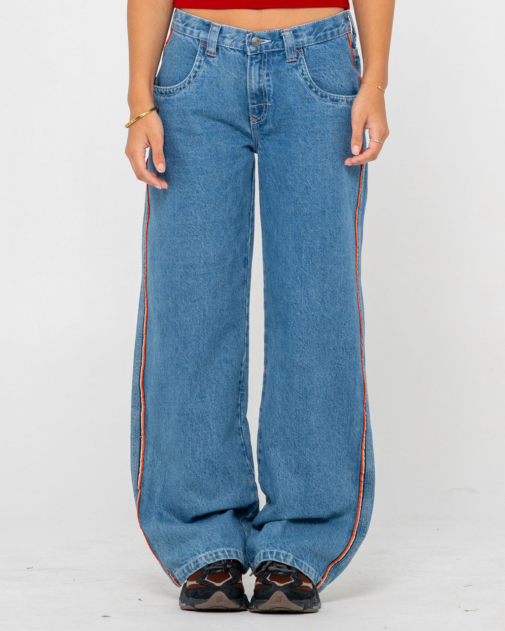 Flip Mommy Low Rise Wide Leg Denim Jean