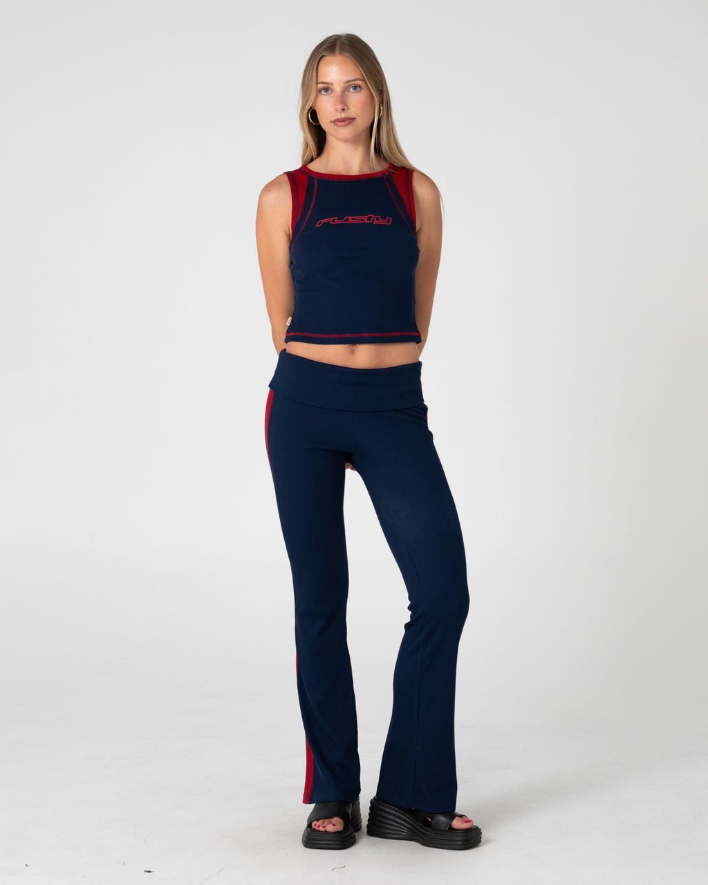 Hilton Low Rise Bootleg Rib Pant