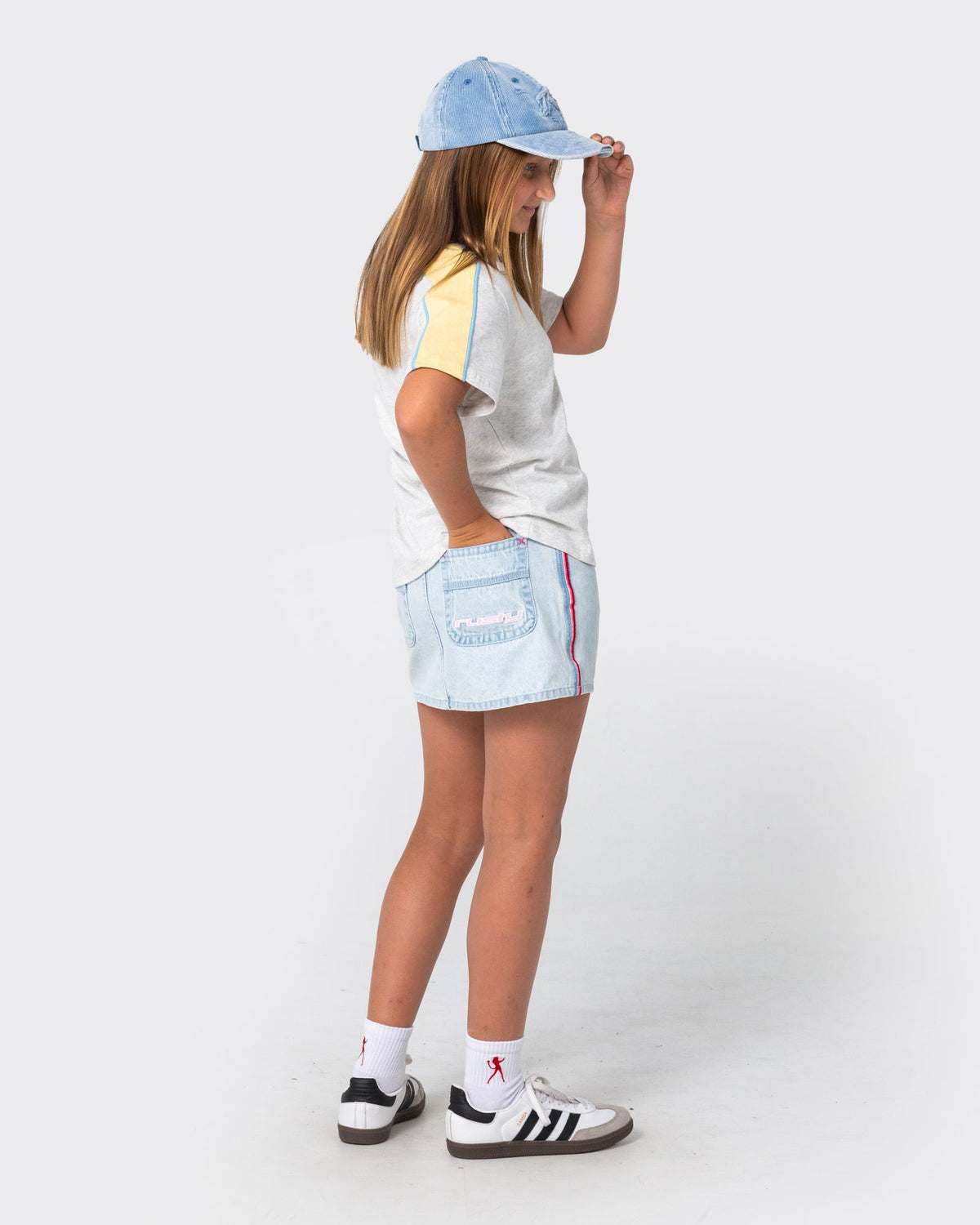 Girls Flip Mini Denim Skirt