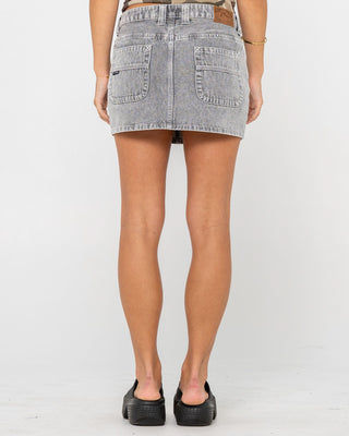 Mavericks Low Rise Denim Mini Skirt