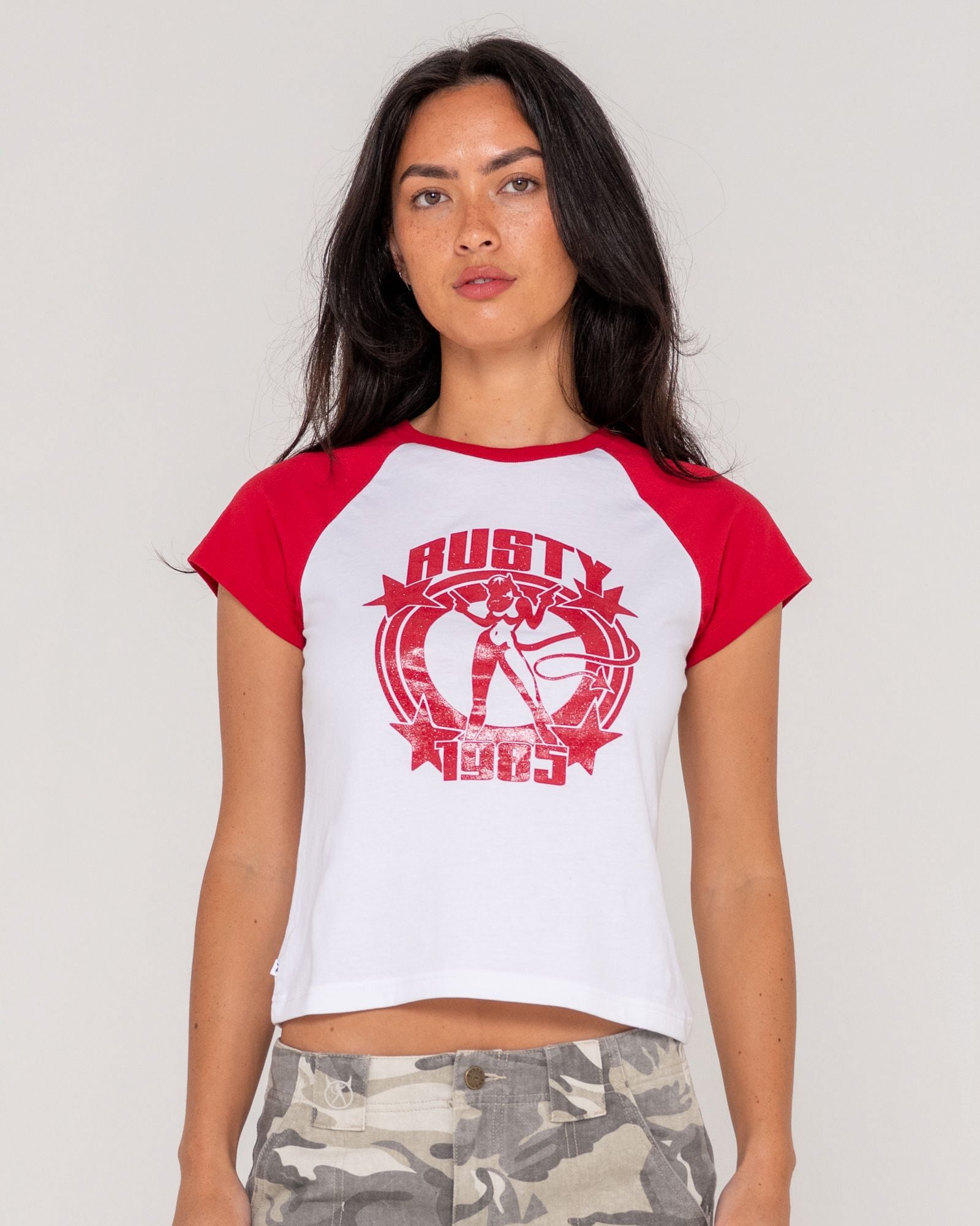 Daring Devil Cap Sleeve Baby Tee