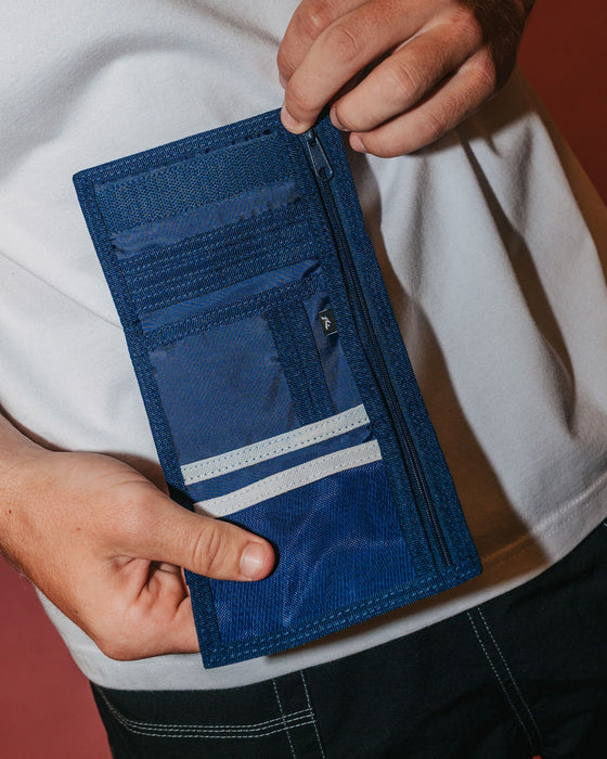 White Lines Tri-Fold Wallet