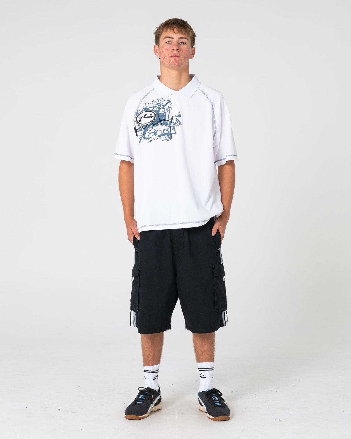 8-Ball Elastic Cargo Short