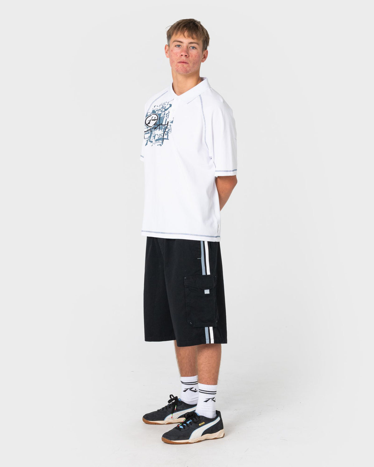 8-Ball Elastic Cargo Short