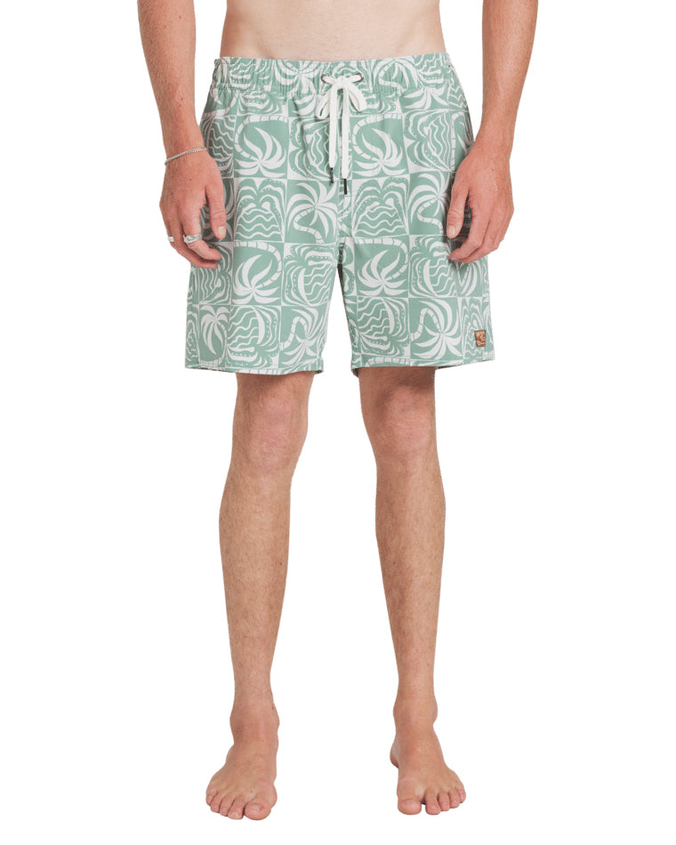 Exotica Print Elastic Boardshort