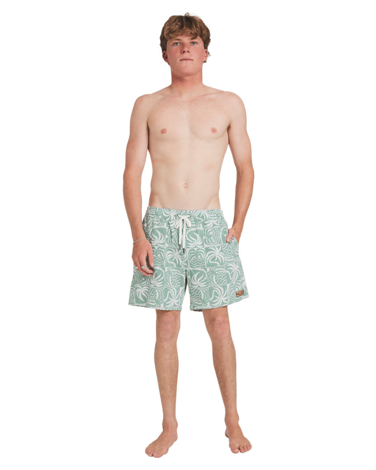 Exotica Print Elastic Boardshort