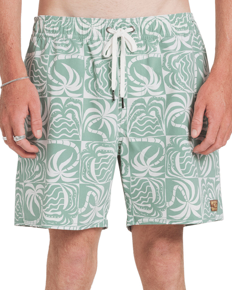Exotica Print Elastic Boardshort