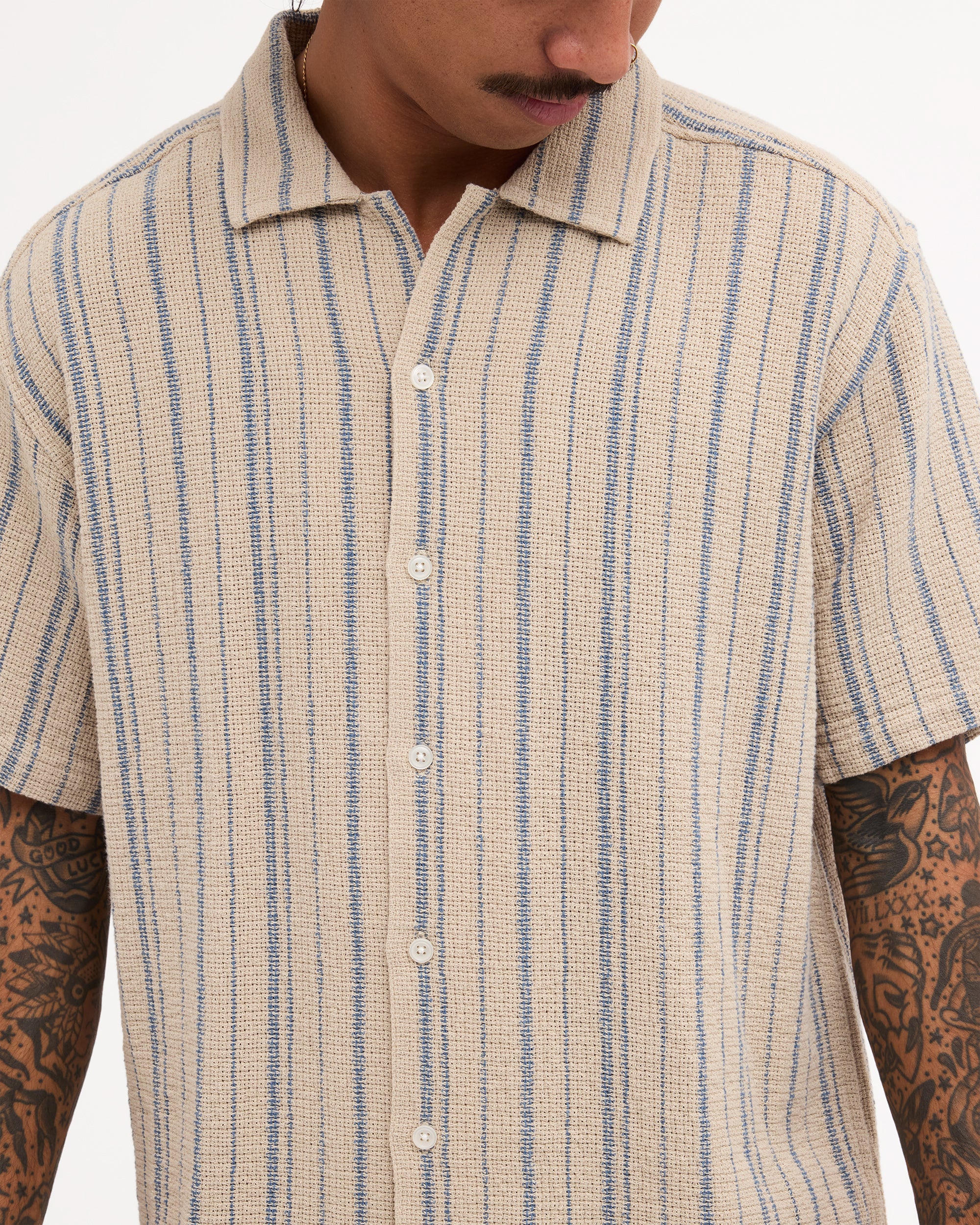 Vacancy Stripe Short Sleeve Shirt
