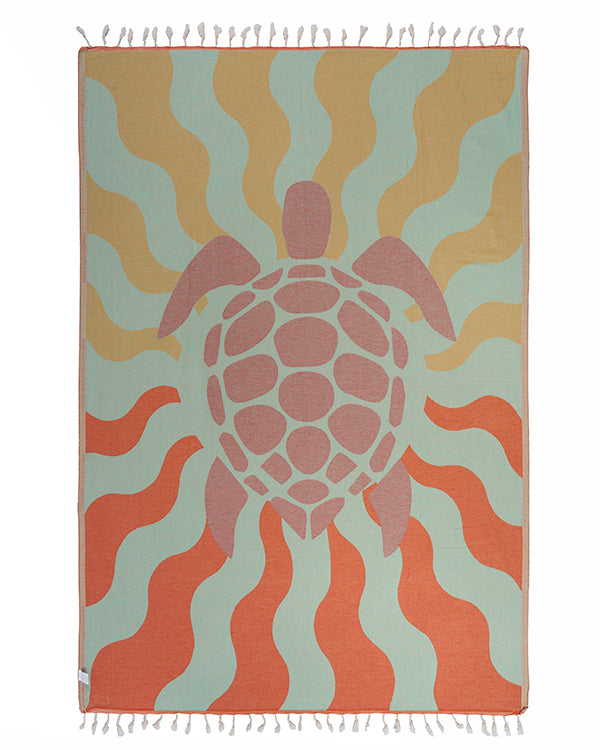 Sunset Turtle Towel