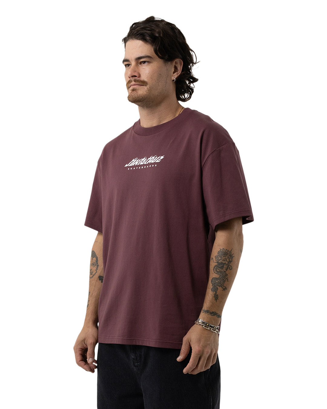 Dice Flame Dot Strip Front Tee