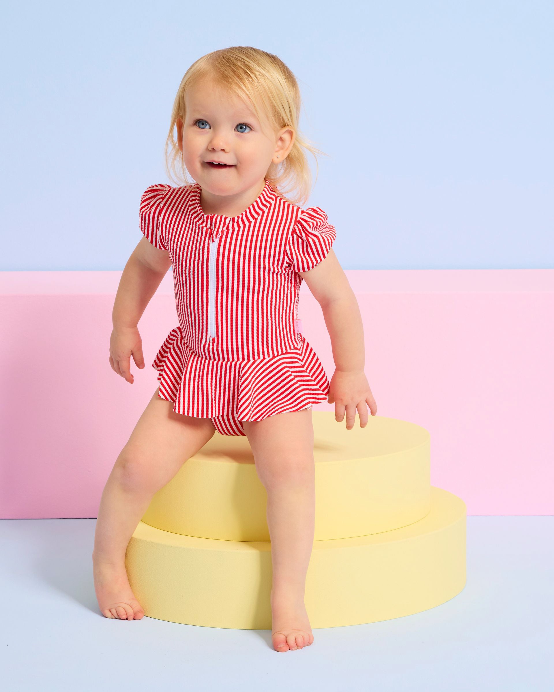 Tots Stripe Peplum Sunsuit
