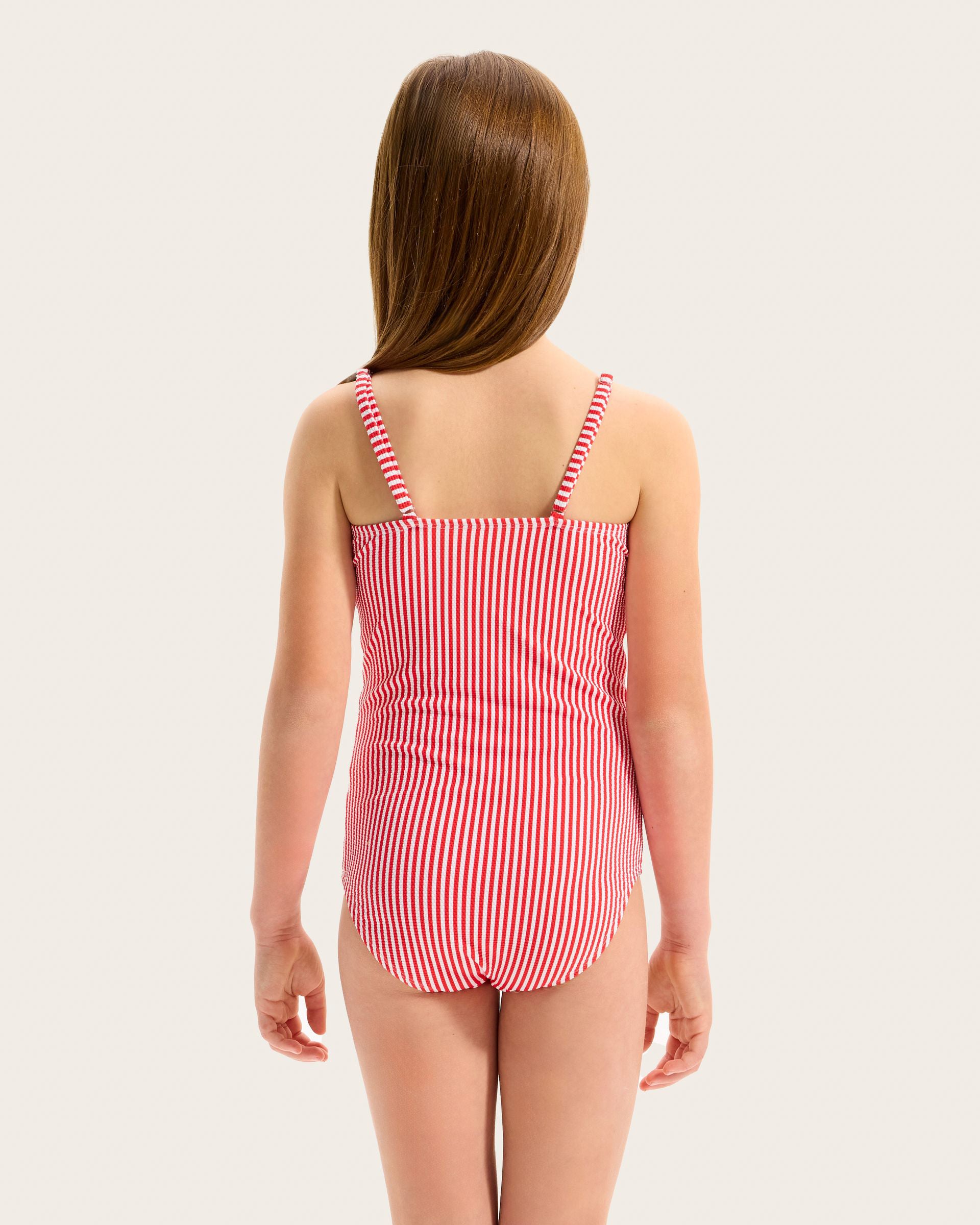 Girls Stripe Rib One Piece