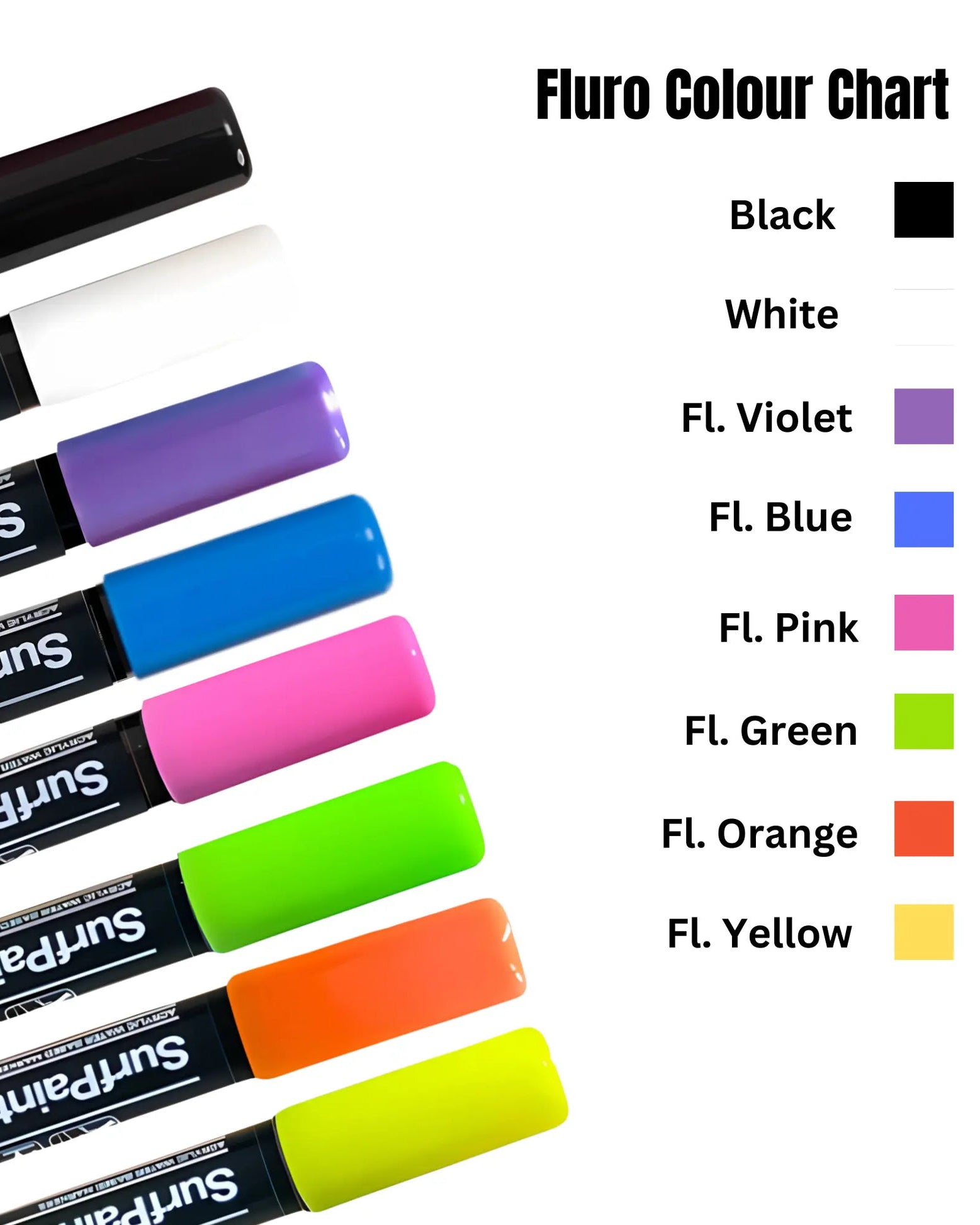 Fluro Paint Pens Set