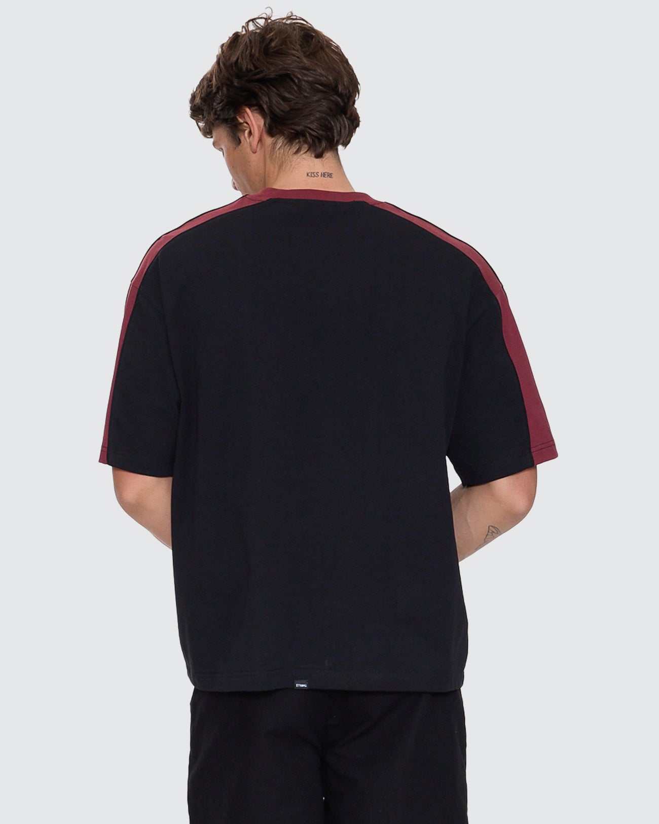 Spectral Panel Box Fit Oversize Cropped Tee