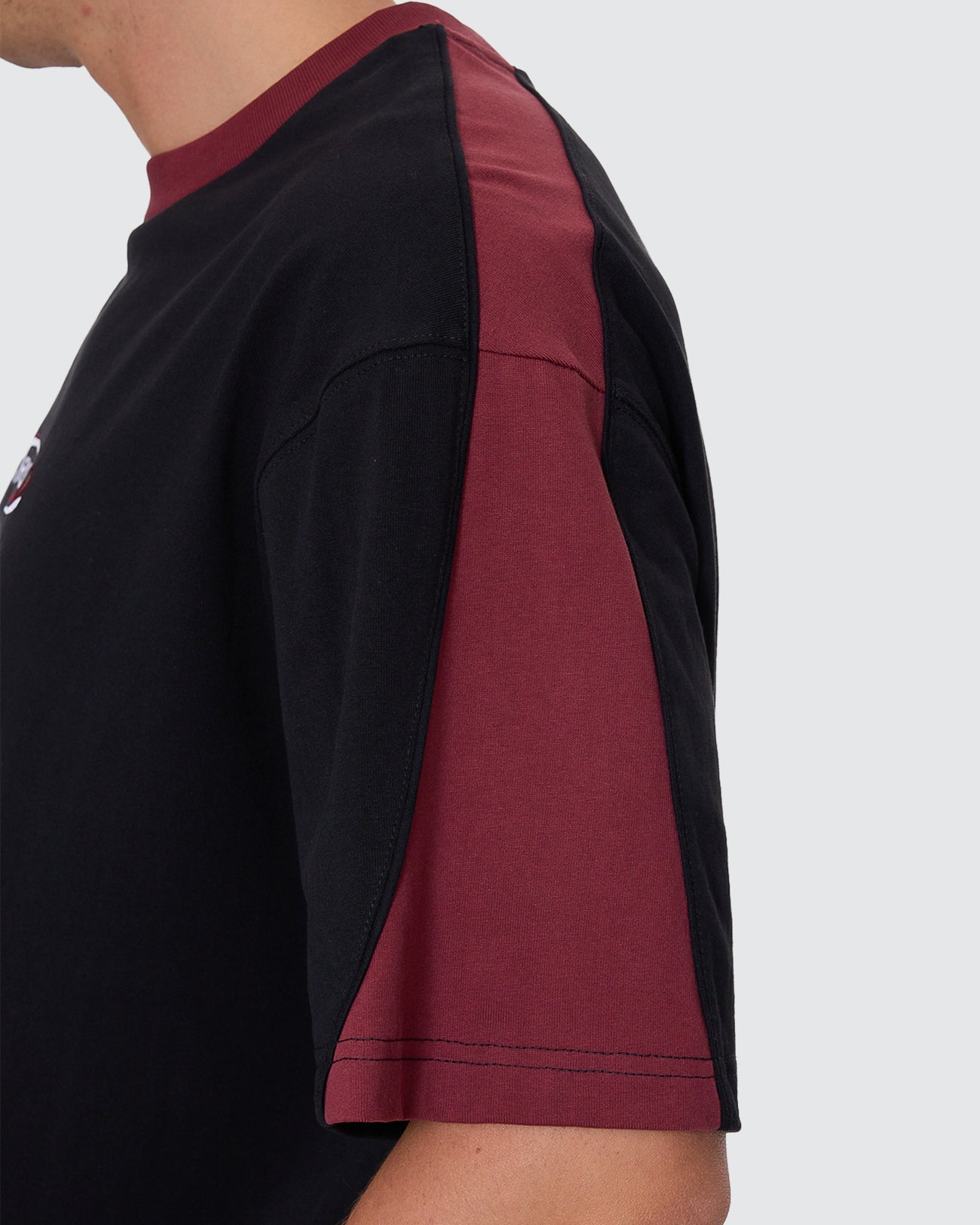 Spectral Panel Box Fit Oversize Cropped Tee