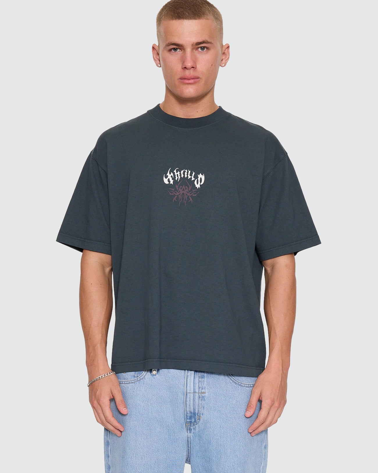 Stagger Oversize Box Crop Tee